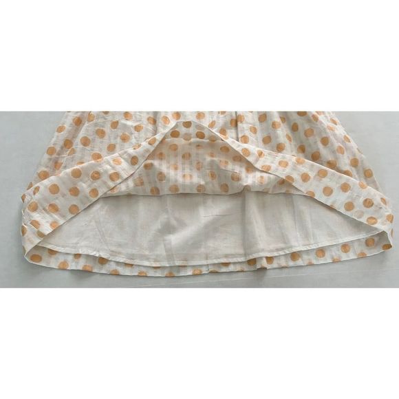 Altar’d State Sz Medium Orange Polka Dot White Sleeveless Dress Pockets Lined$70 - Picture 11 of 16